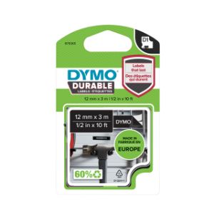 Afbeeldingen van Labeltape Dymo LabelManager D1 polyester 12mm wit op zwart 1978365