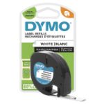 Afbeeldingen van Labeltape Dymo LetraTag plastic 12mm zwart op wit S0721660