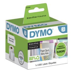 Afbeeldingen van Etiket Dymo LabelWriter multifunctioneel 32x57mm 1 rol á 1000 stuks wit S0722540
