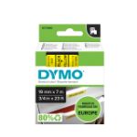 Afbeeldingen van Labeltape Dymo LabelManager D1 polyester 19mm zwart op geel S0720880