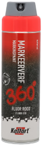 Afbeeldingen van Kelfort Markeerverf fluor 360 graden 500ml rood