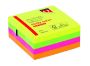 Afbeeldingen van Memoblok Quantore 76x76mm neon assorti 4 kleuren (geel, groen, roze en oranje) 400 vel