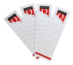 Afbeeldingen van Rug-insteekkaart Quantore breed 56x190mm wit 10 stuks