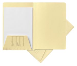 Afbeeldingen van Dossiermap Quantore A4 1 klep 160gr lichtgeel