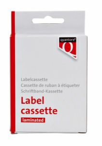 Afbeeldingen van Labeltape Quantore TZe-251 24mmx8m zwart op wit. P-touch