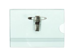 Afbeeldingen van Badge Quantore met clip en speld 60x90mm