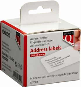 Afbeeldingen van Labeletiket Quantore 99014 54x101mm adres wit