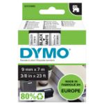 Afbeeldingen van Labeltape Dymo LabelManager D1 polyester 9mm zwart op wit S0720680