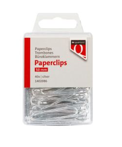 Afbeeldingen van Paperclip Quantore 50mm rond 40 stuks zilver