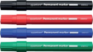 Afbeeldingen van Permanent marker Quantore rond 1-1.5mm assorti 4 stuks
