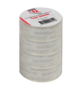 Afbeeldingen van Plakband Quantore 19mmx25m transparant 4 rollen