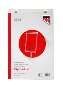 Afbeeldingen van Flipoverpapier Quantore 65x95cm blanco/ruit 50vel opgerold in verzenddoos