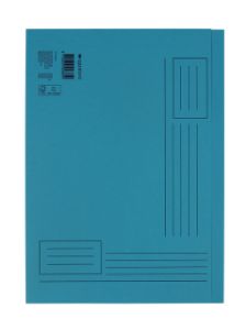Afbeeldingen van Vouwmap Quantore A4 ongelijke zijde 250gr blauw