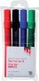 Afbeeldingen van Permanent marker Quantore rond 1-1.5mm assorti 4 stuks