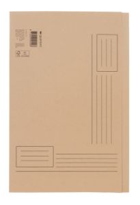 Afbeeldingen van Vouwmap Quantore Folio ongelijke zijde 250gr beige