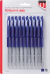 Afbeeldingen van Balpen Quantore drukknop blauw 10 stuks