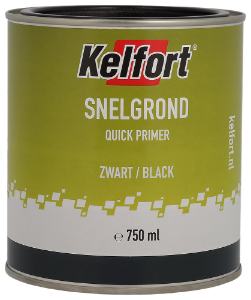 Afbeeldingen van Kelfort Grondverf snelgrond zwart 750ml