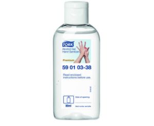 Afbeeldingen van Tork desinfectie alcohol handgel 80ml, 24 stuks per doos