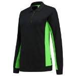 Afbeeldingen van TRICORP WORKWEAR Polosweater Bicolor Dames 302002 zwart/lime