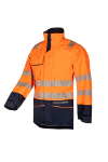 Afbeeldingen van Sioen regenparka torvik fluor oranje/marine