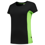 Afbeeldingen van TRICORP WORKWEAR T-Shirt Bicolor Dames 102003 zwart/lime