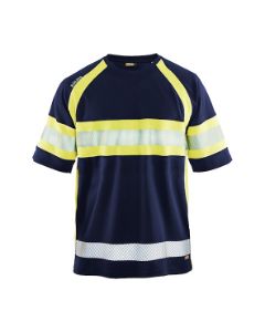 Afbeeldingen van Blåkläder uv-t-shirt high vis marineblauw/fluor geel