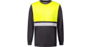 Afbeeldingen van Santino sweater Helsinki grafiet/fluor geel