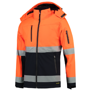 Afbeeldingen van Tricorp safety softshell ISO20471 bicolor fluor oranje/marine