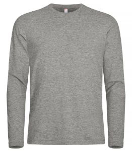 Afbeeldingen van Clique T-shirts lange mouw grijs melange