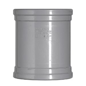 Afbeeldingen van Martens Fitting met 2 aansluitingen overschuifmof, 110 mm, grijs, pvc