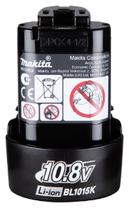 Afbeeldingen van Makita accu lion bl1015k 10.8v 1.5ah