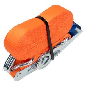 Afbeeldingen van Konvox Spanband 25mm ratel/haak CD 5m 800daN Oranje