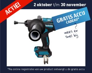 Afbeeldingen van Makita 40 V Max Klopboor-/schroefmachine HP001GZ
