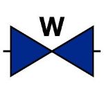 Afbeeldingen van Sticker symbool waterafsluiter 200x200mm