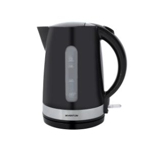 Afbeeldingen van Waterkoker Inventum 1.7liter zwart met rvs 2200 Watt
