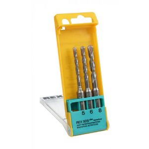 Afbeeldingen van REX Hamerboor SDS+ set 3 dlg T-REX' 5-6-8mm l=110mm